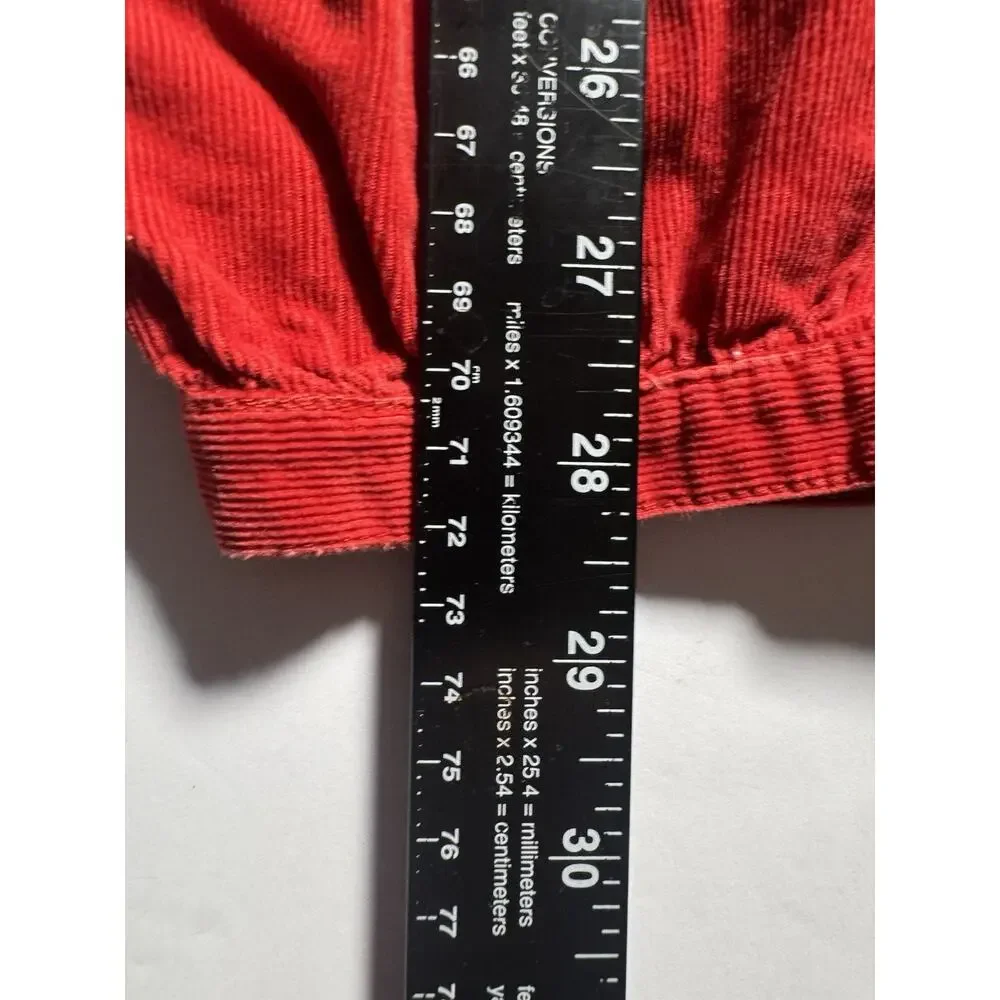 Gymboree Girls 2T Red Corduroy Penguin Applique Overalls